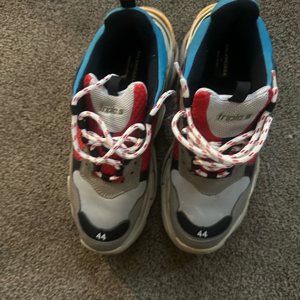 Balenciaga men Sneakers - Red, Blue, and Gray